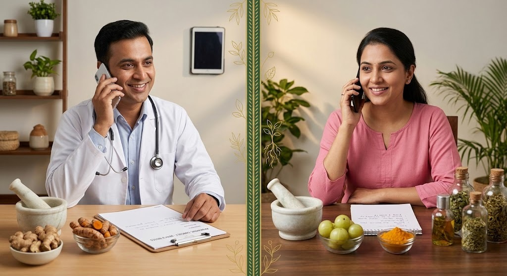 Ayurvedic Expert Consulting Patient